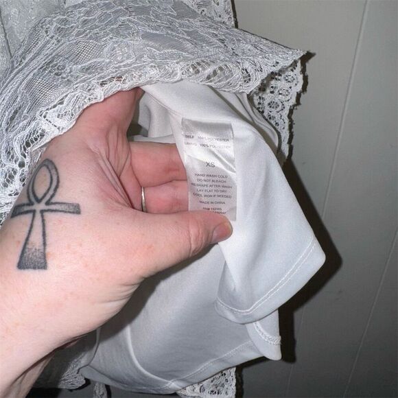 Francesca's White Lace Halter Sleeveless XS Party Cocktail Dress - Picture 4 of 7